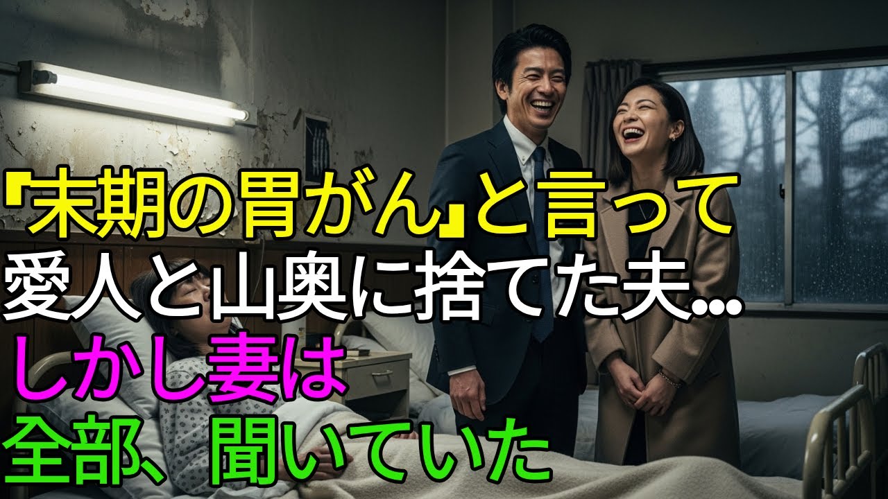 「末期の胃がん」と言って愛人と山奥に捨てた夫…しかし妻は全部聞いていた | シニア物語 #物語ラジオ | 家族の裏切り |逆転劇 |勧善懲悪 |記録