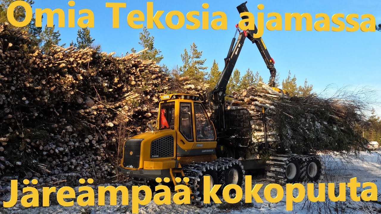 Vähän järeämpää Kokopuuta ajamassa Sampolla
