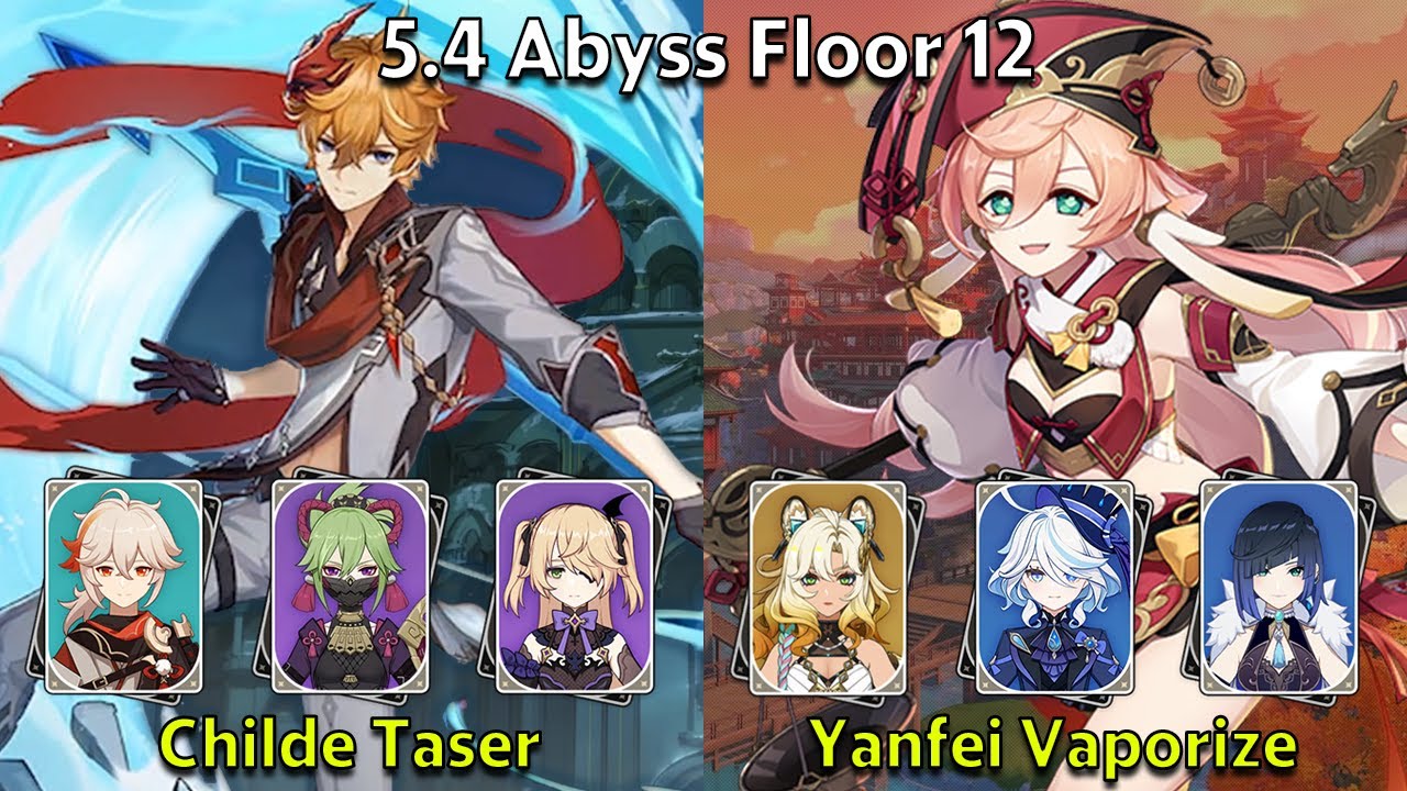 C0 Childe Hypercarry & C6 Yanfei Vaporize- Genshin Impact 5.4 Spiral Abyss Full Clear