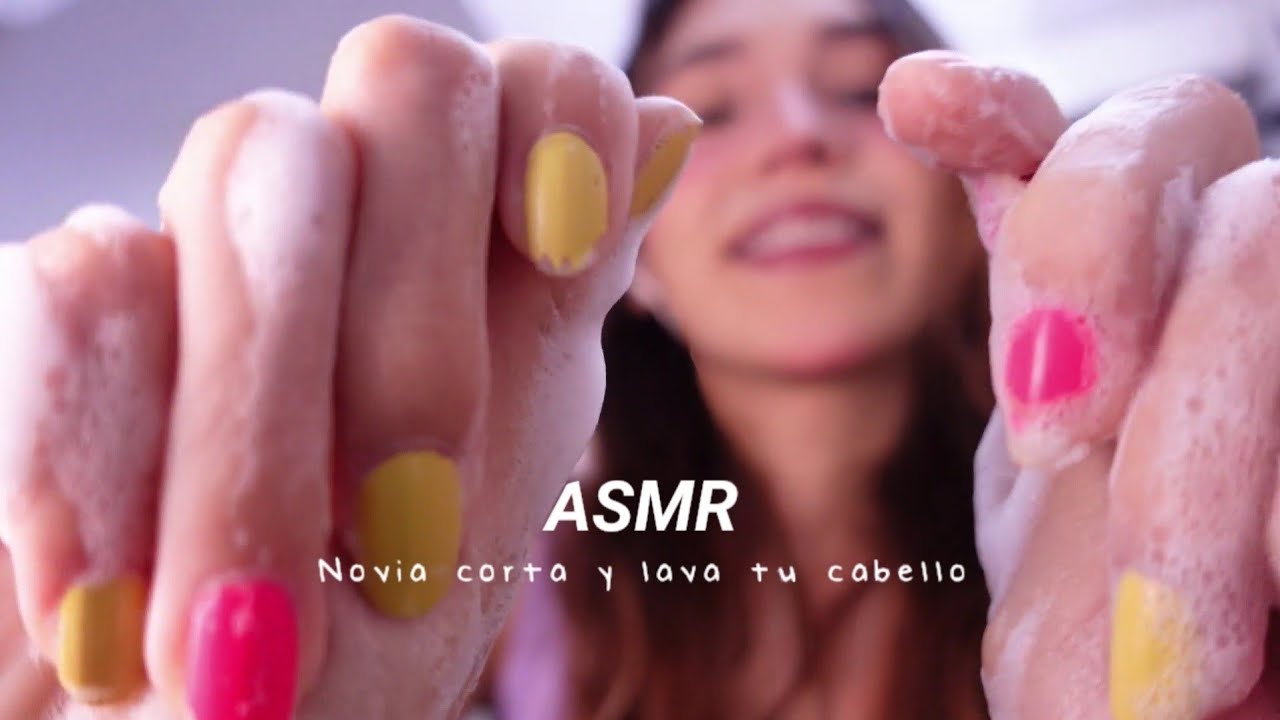 ASMR NOVIA 💗| Corto y lavo tu cabello 🫧 | Custom video Luis ✧₊⋆