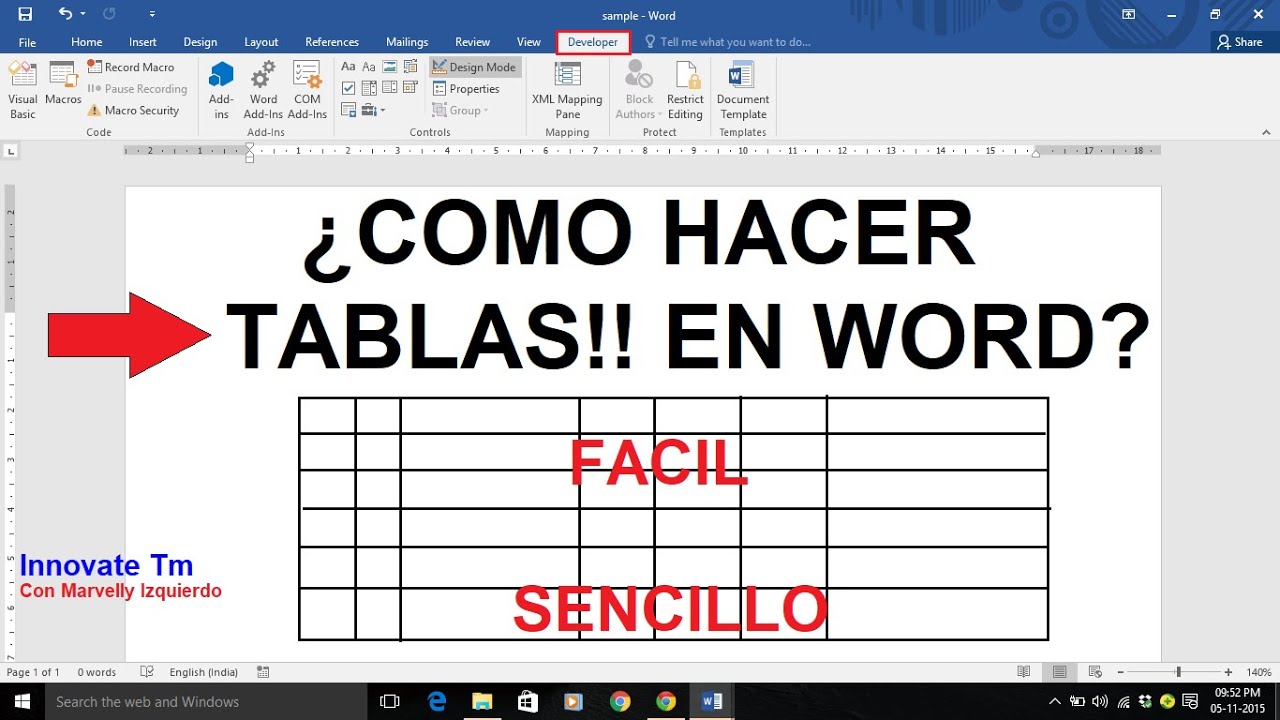 COMO HACER TABLAS EN WORD SUPER F&Aacute;CIL Y SENCILLO