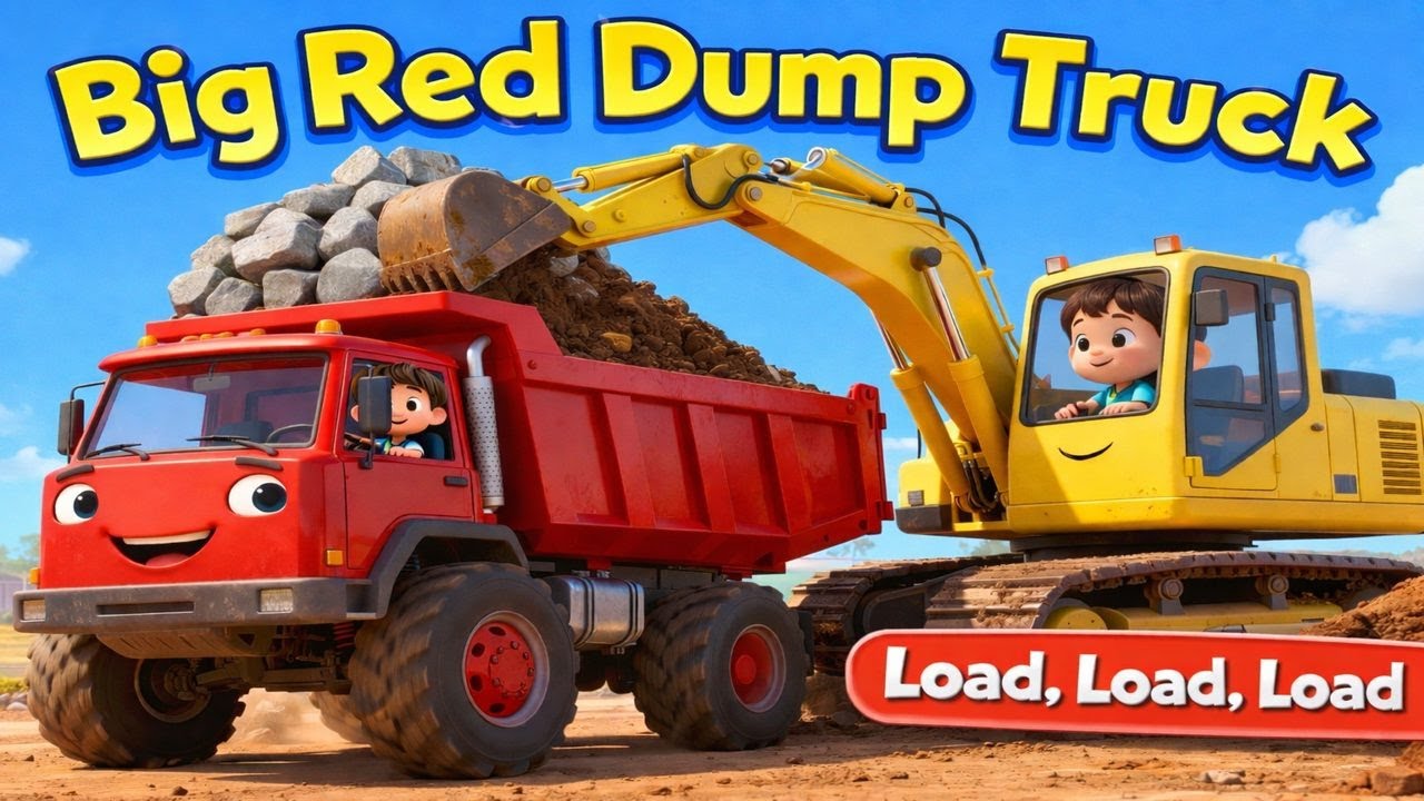 Big Red Dump Truck Song | Toddler Construction Song | Dump Truck Song