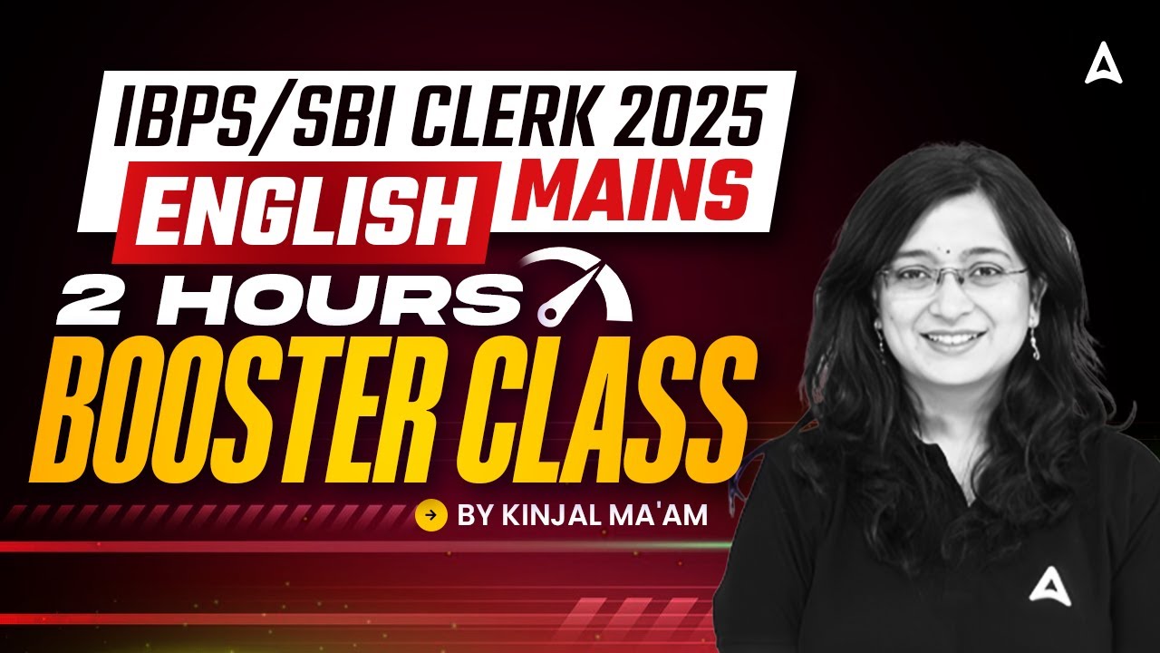IBPS & SBI Clerk Mains 2025 | English 2 Hours Booster Marathon💥| English Questions By Kinjal Ma’am