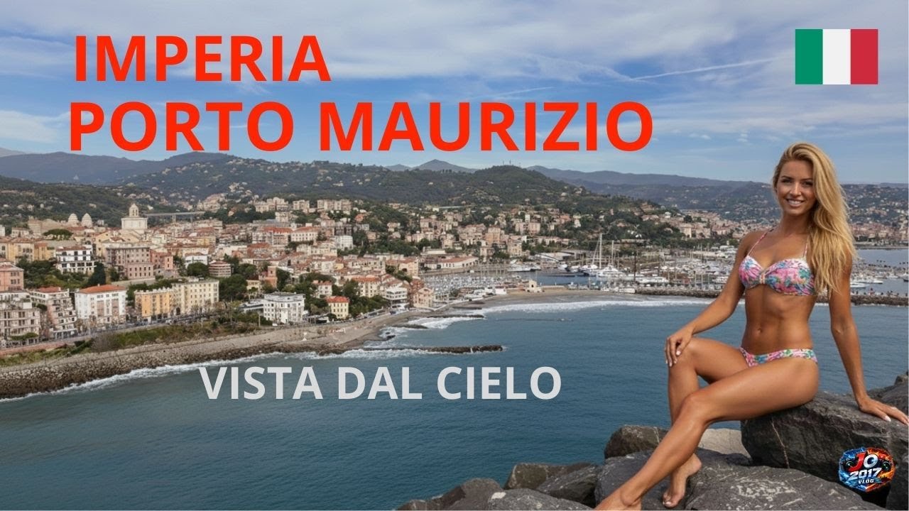 the wonderful Imperia Porto Maurizio vista dal cielo, 🇮🇹 Ponente Ligure, Italy