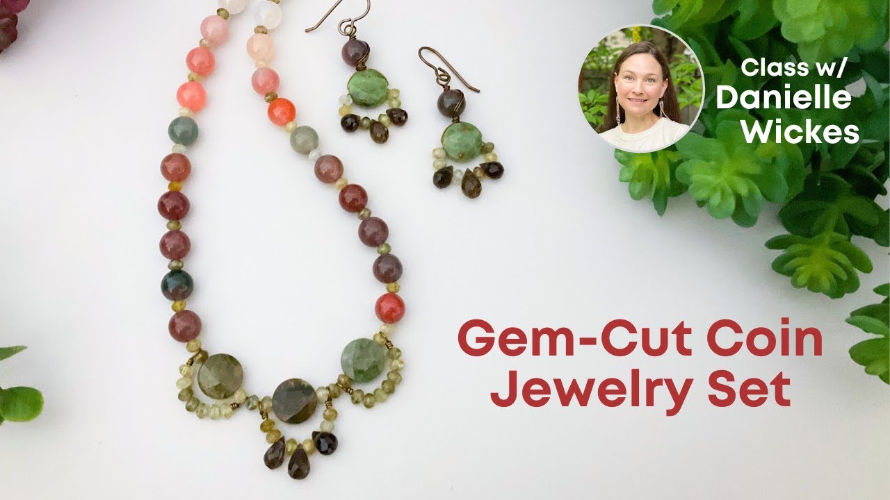 Design Jewelry with Gem-Cut Coin Beads! Danielle Wickes' Dewdrop Dreams Necklace & Earrings Set