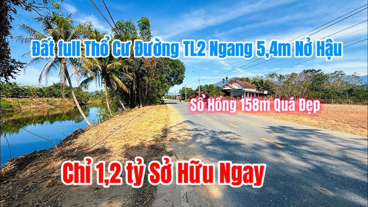Đất Vùng Quen Nha Trang full Thổ Cư , Mặt Tiền TL2 Trung Tâm Ngang 5,4m Giá Rẻ