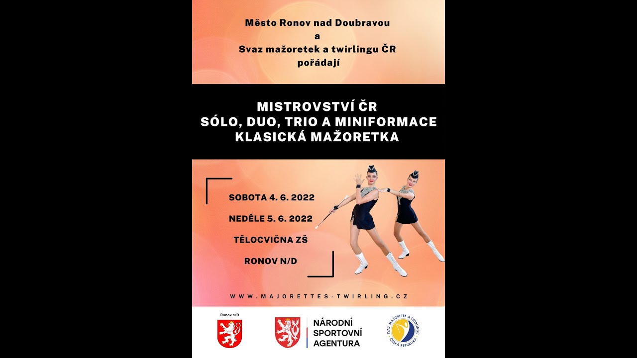 Mistrovství ČR solo, duo, trio a miniformace  -  Klasická mažoretka