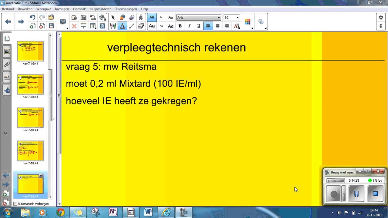 Verpleegtechnisch rekenen  medicatie IE