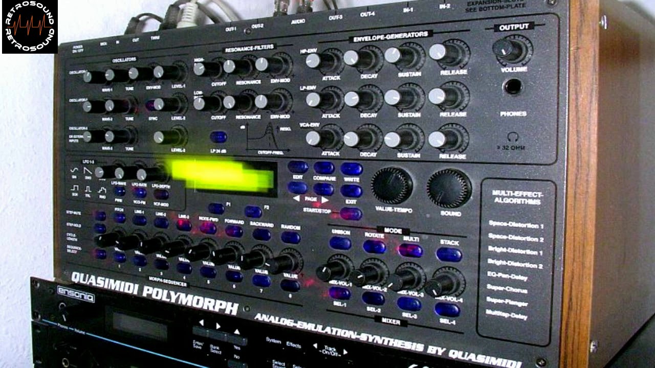 QUASIMIDI POLYMORPH Synthesizer Sequencer (1999) factory demo sequences 