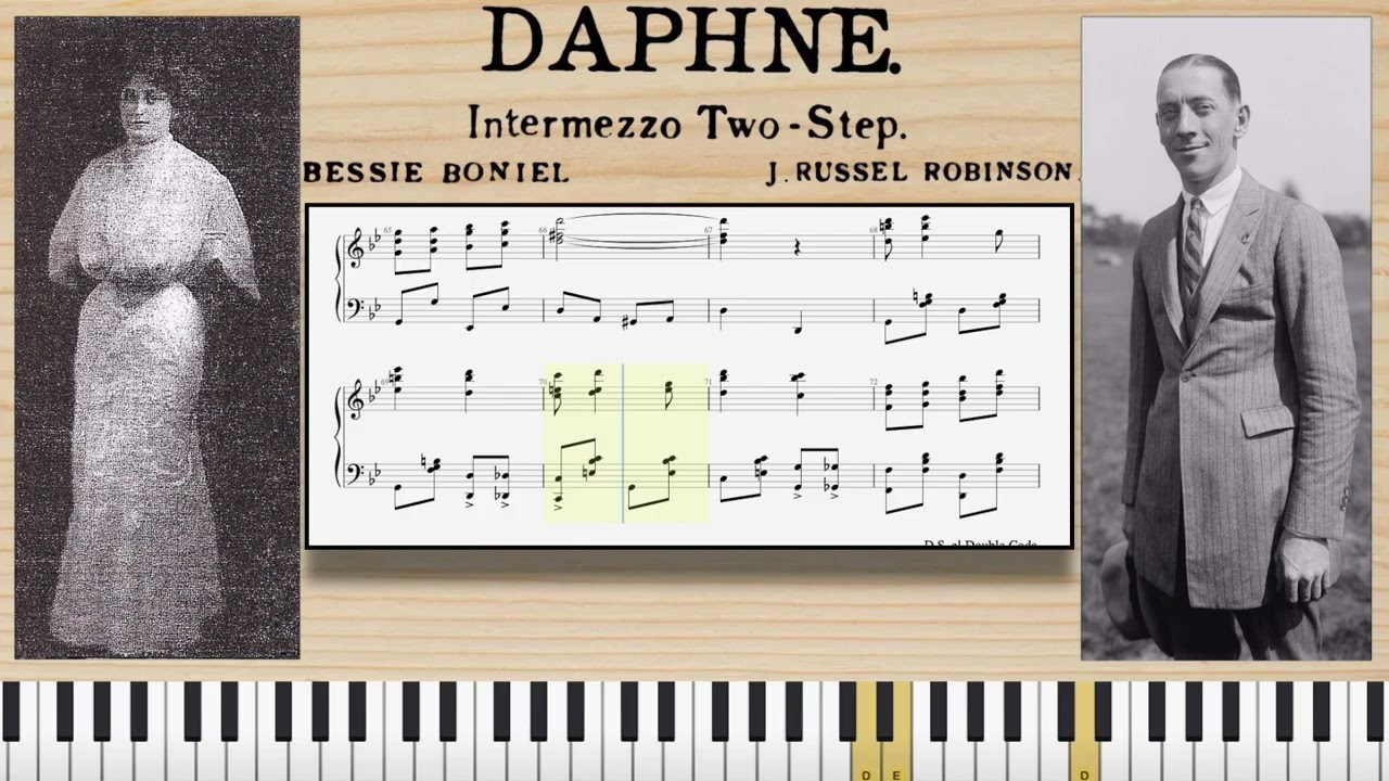 Daphne by Bessie Boniel & J. Russel Robinson (1911, Ragtime piano)