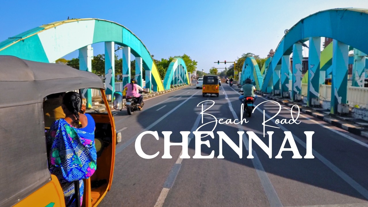 Chennai Beach Road 🌊 | Marina Beach City Drive [4K]