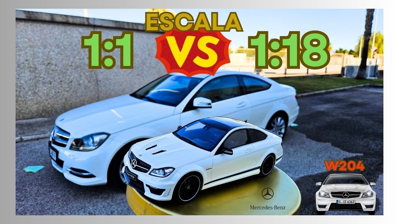 ¿IGUAL al REAL? Mercedes C Coupé 1:18 vs Mercedes C Coupé real /W204