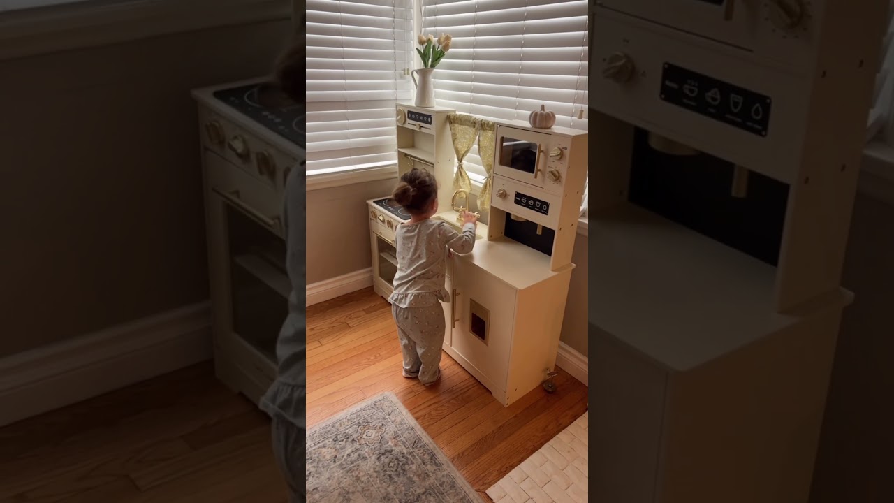 Transform playtime with Tiny Land Play Kitchen&mdash;adding a touch of home decor fun for kids!  #tinyland