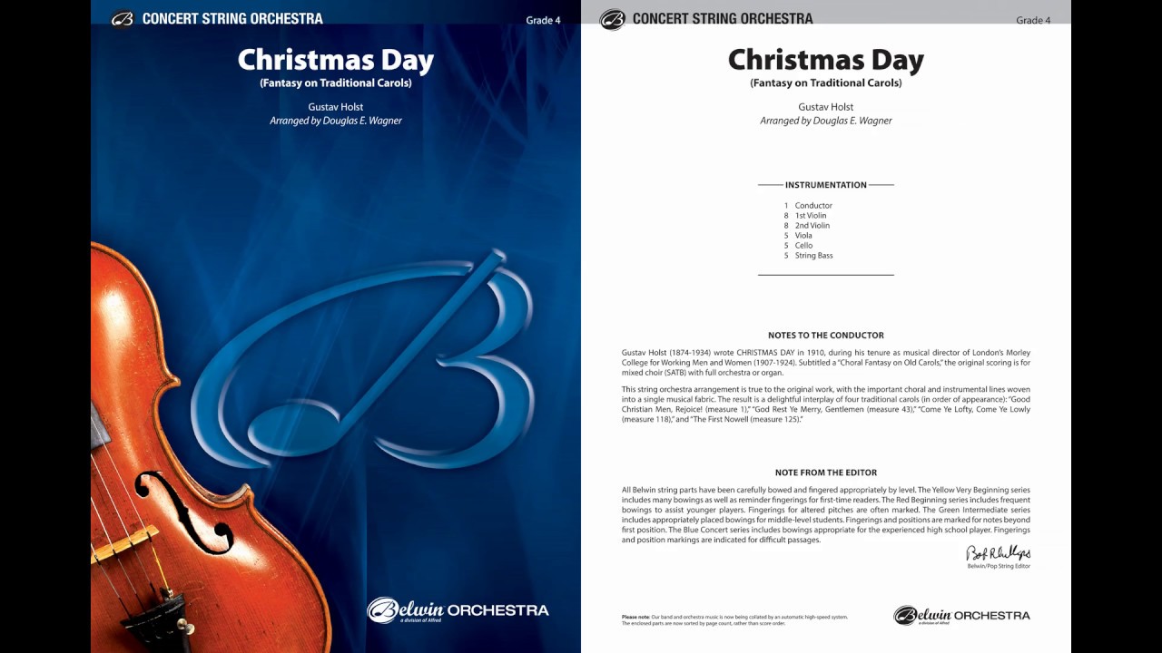 Christmas Day, arr. Douglas E. Wagner – Score & Sound