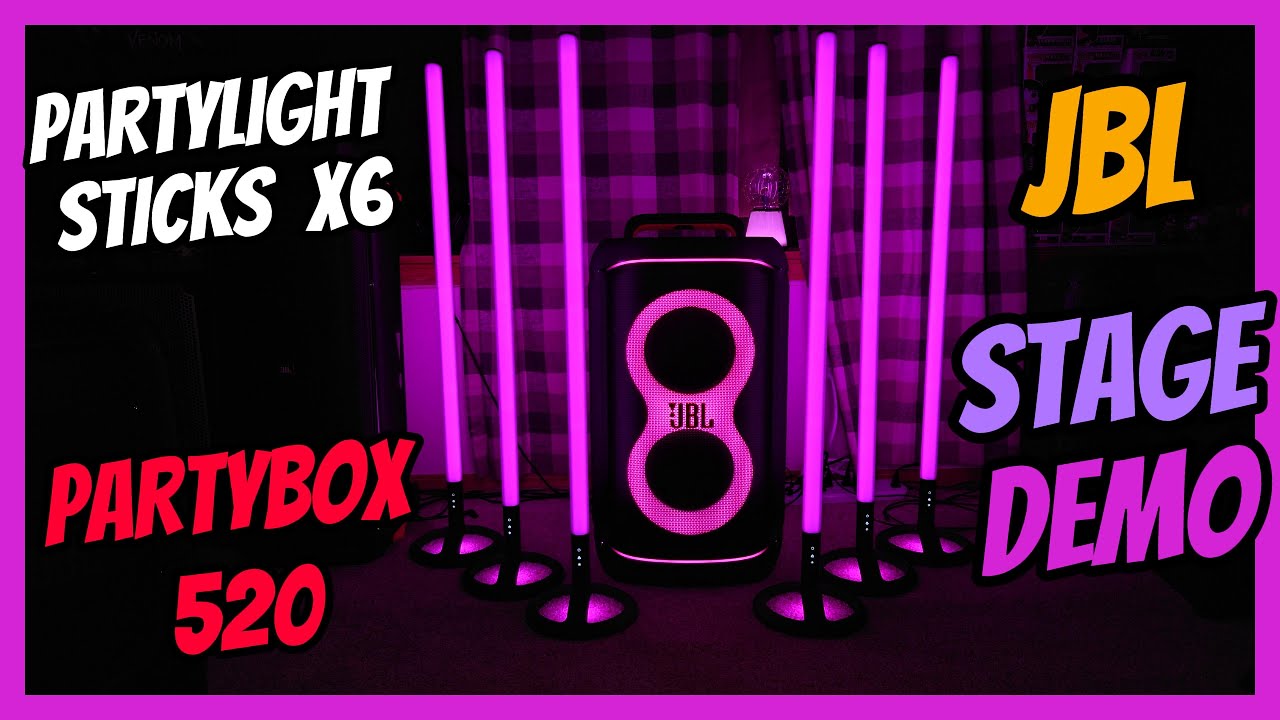 JBL Partylight Sticks ON Sale! 😉 Demo Partybox 520 with 6 Sticks in Stage Mode