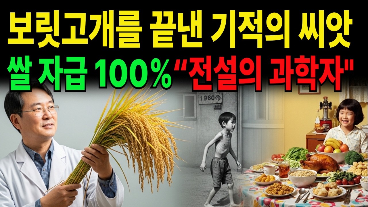 [실화] 전 국민을 굶주림에서 구한 '쌀의 성자', 허문회 박사의 위대한 집념 (보릿고개 끝낸 비결)