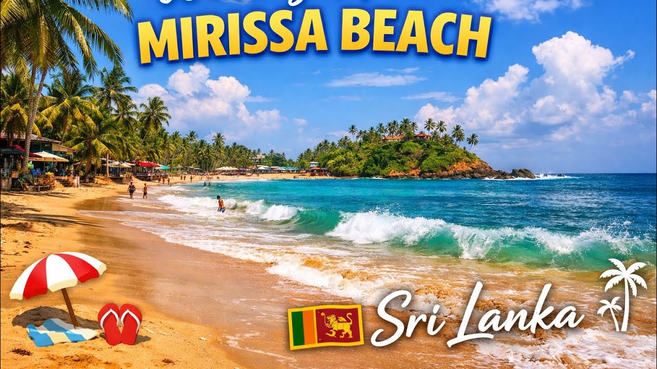 Walking Around Mirissa Beach, Sri Lanka 🇱🇰 | Relaxing Ocean Views & Coastal Vibes