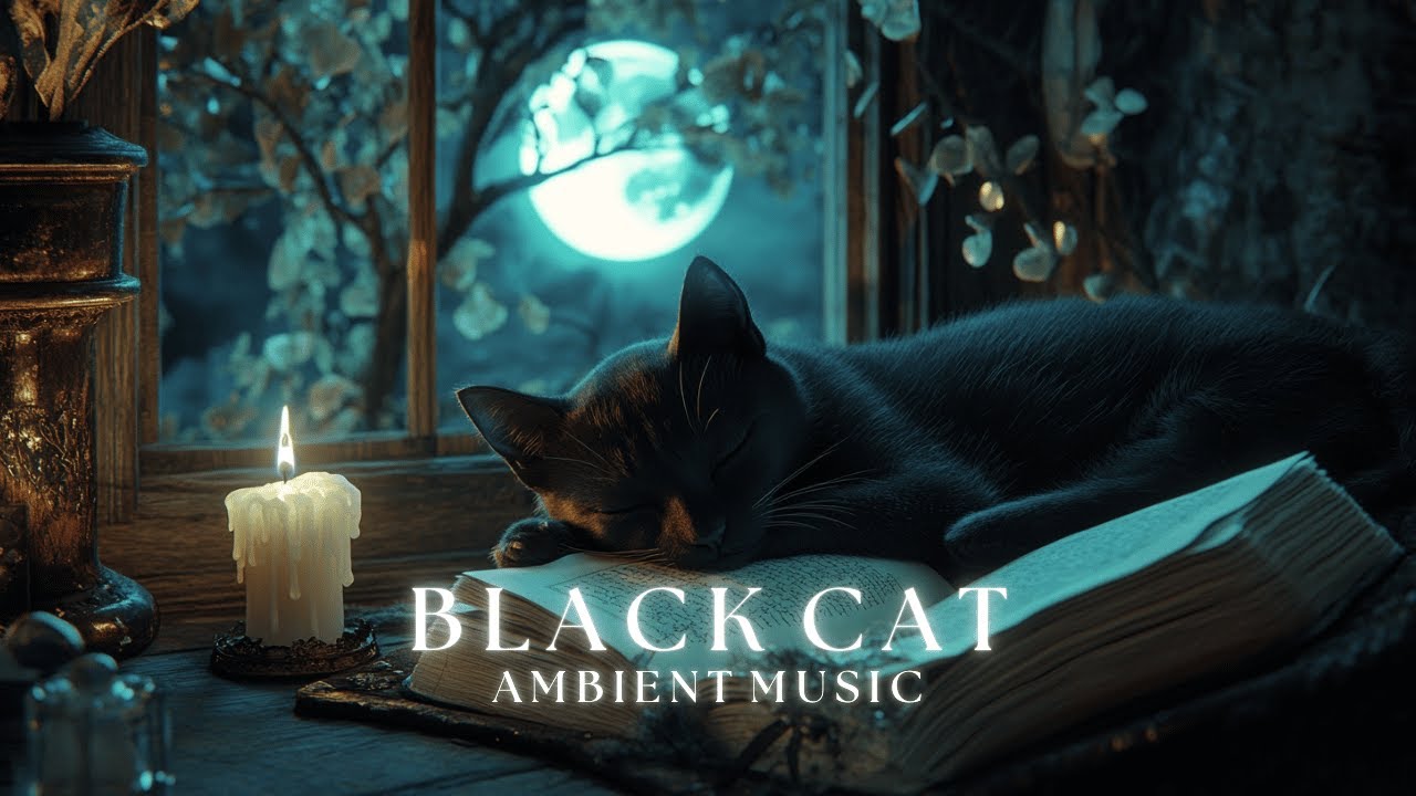 Black Cat Ambience - Relaxing Music for Studying, Sleeping, and Relaxation