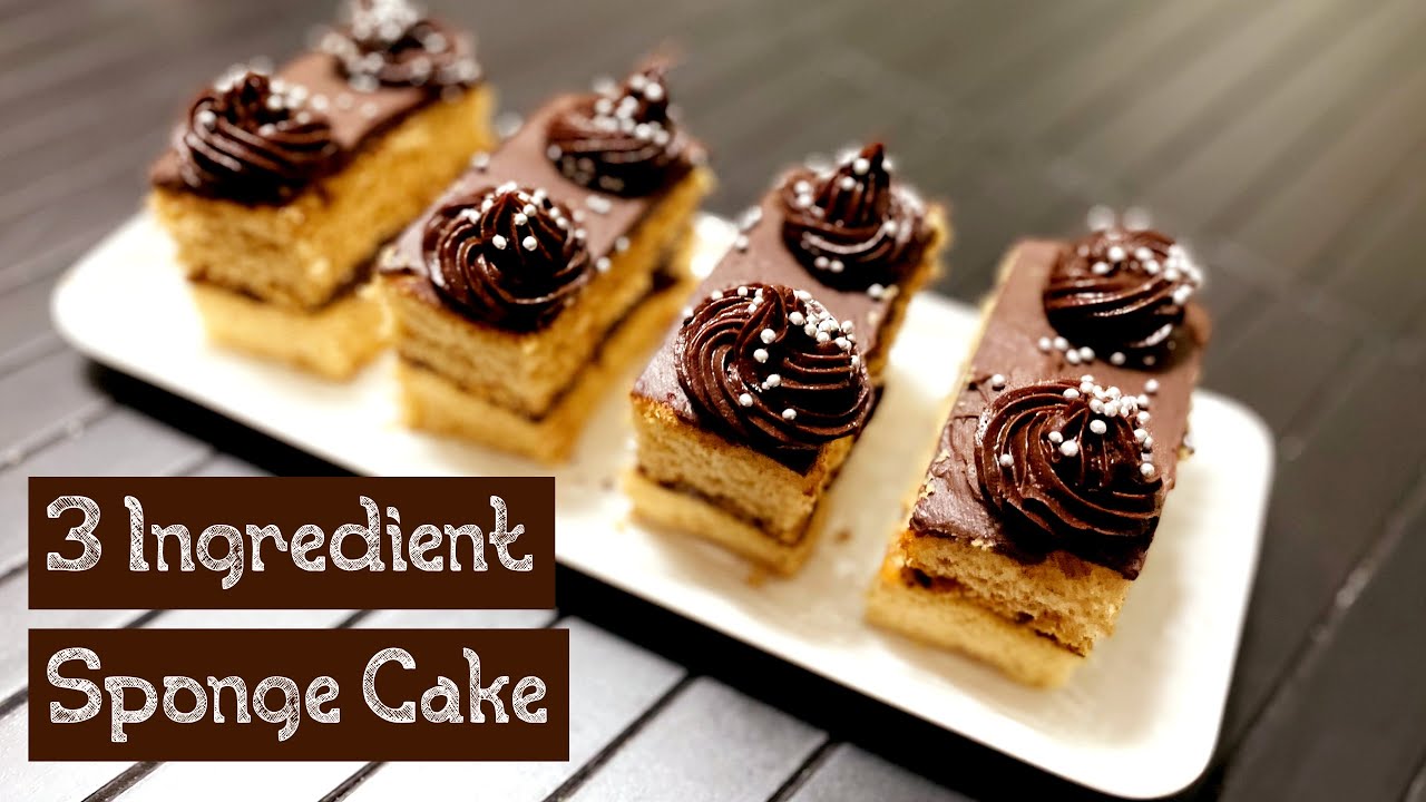 3 Ingredient Sponge Cake | Sponge Cake | Easy Sponge Cake - Only 3 Ingredients