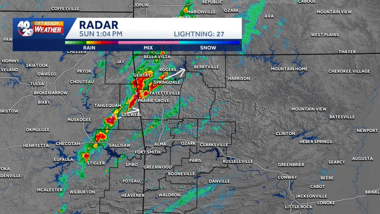 Strong storms moving thru the area