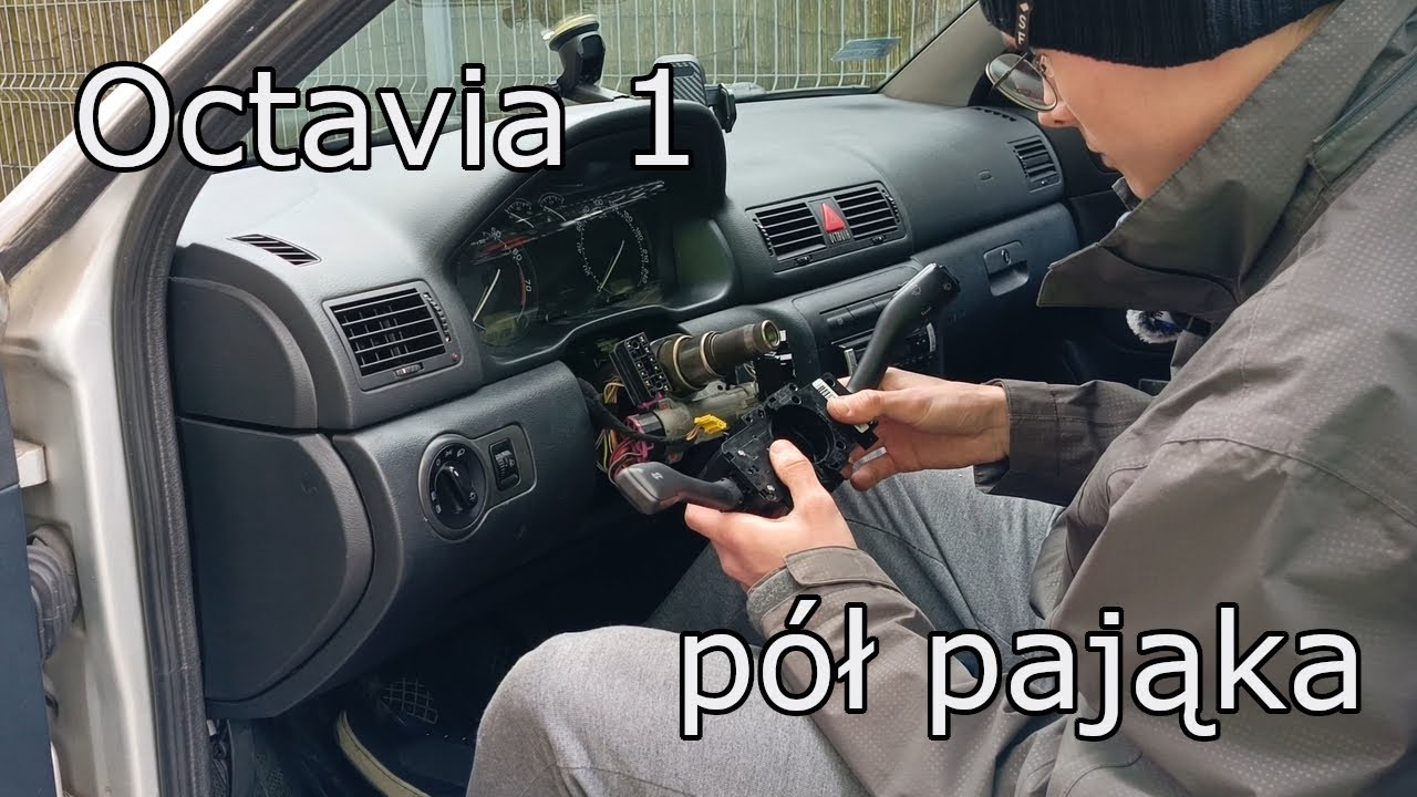 Wymiana manetki kierunkowskazów i świateł drogowych - Skoda Octavia 1