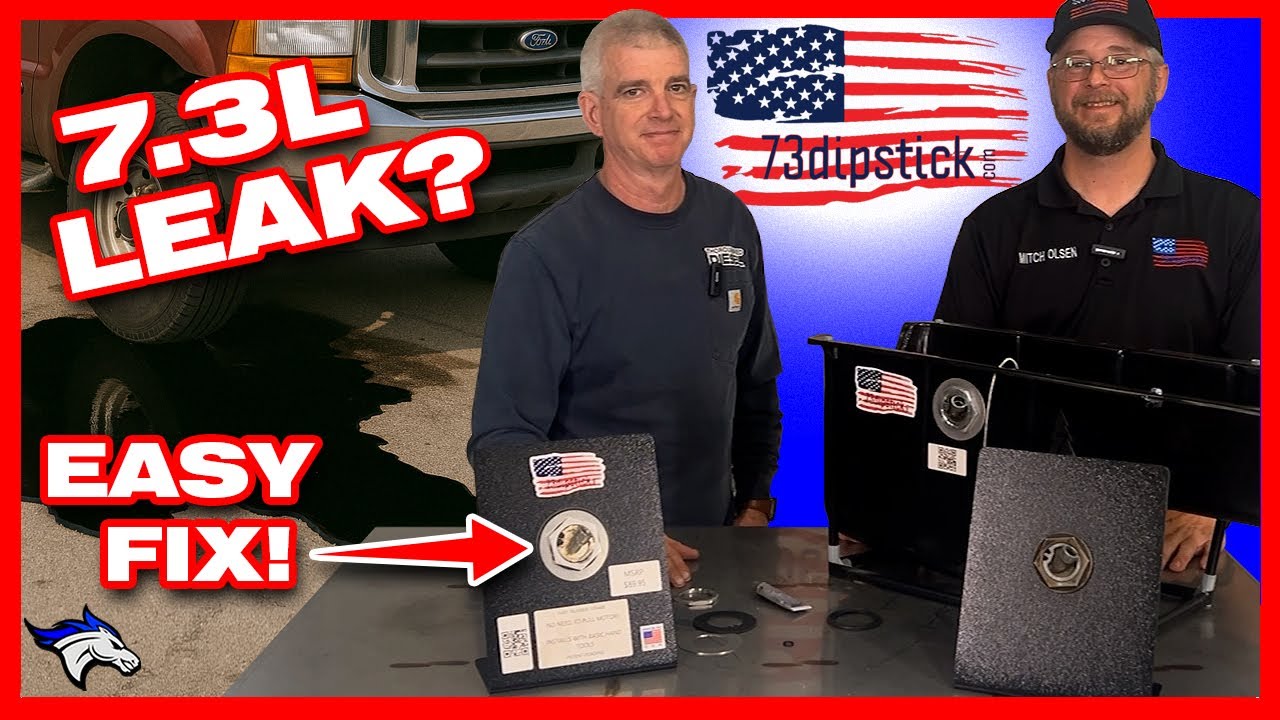 7.3L Ford Powerstroke Dipstick Leak - EASY FIX!!!  #diesel #fordpowerstroke #ford