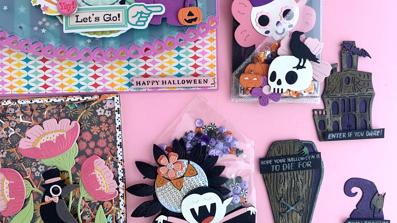 Project share Spellbinders 13 days of Craftoween. Different ideas with one box. 