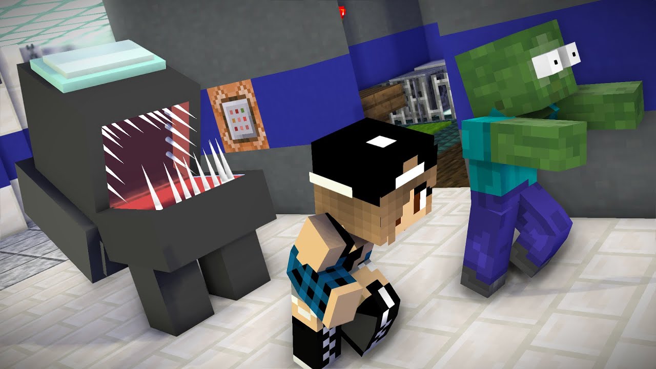 Monster School : New Among Us Challenge - Minecraft Animation