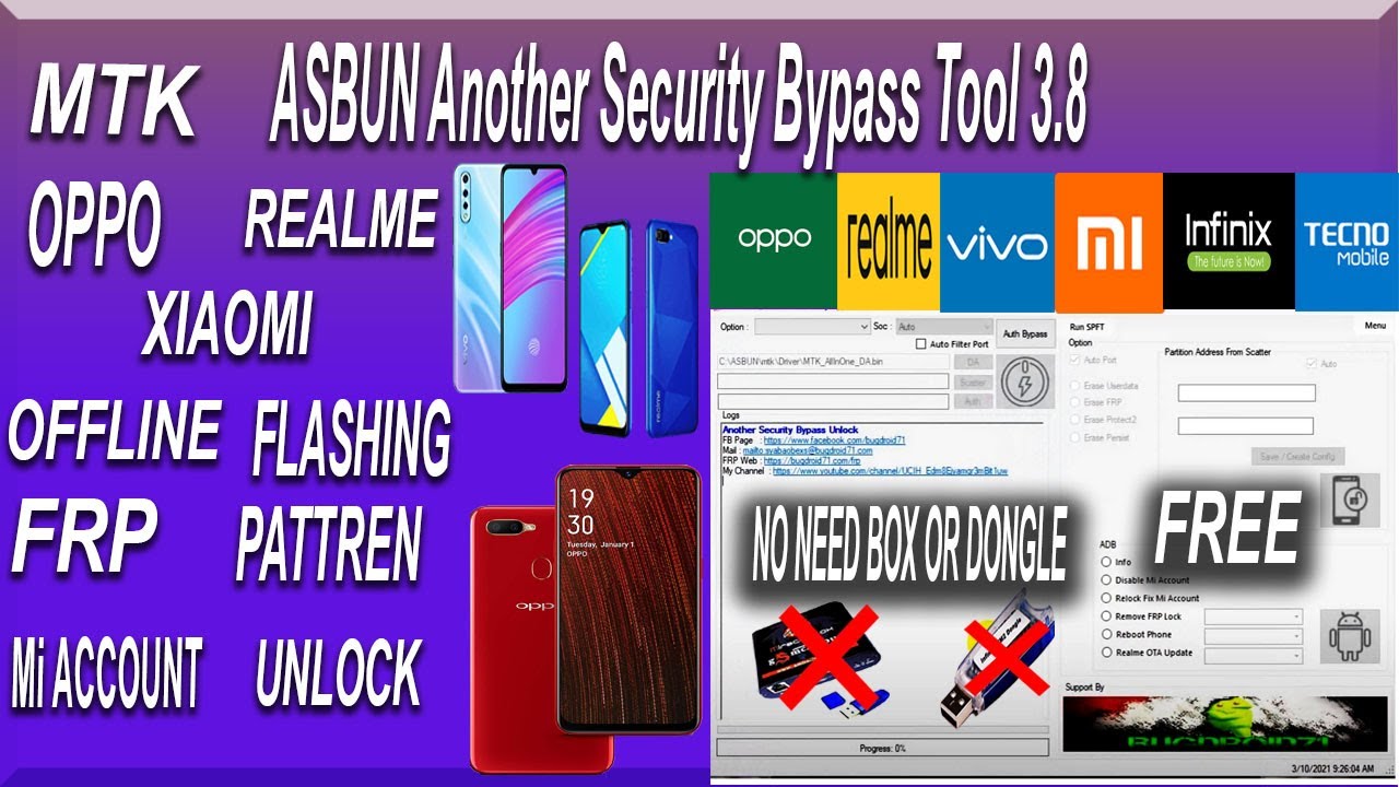 ASBUN Another Security Bypass Tool 3.8 All OPPO/REALME VIVO Xiaomi INFINIX Flashing Unlocking