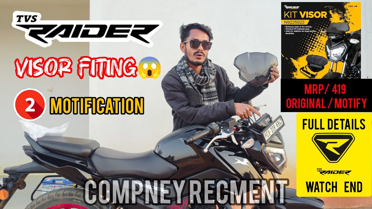 TVS ORIGINAL VISOR KIT FOR RAIDER  !!! Apachee 160   full ⚡ Detail ✅