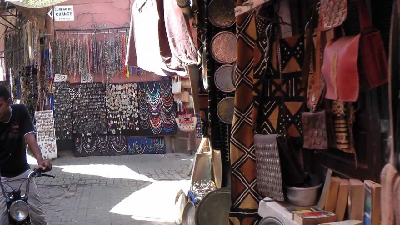 Morocco, Marrakech Souk (by day) 1080 50p Full HD