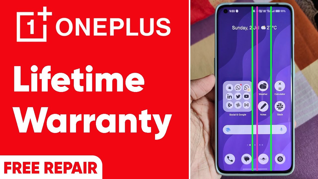 OnePlus Green Line Issue 🟢 |  Lifetime Screen Warranty | Free Repair | How To Claim, Policy #OnePlus