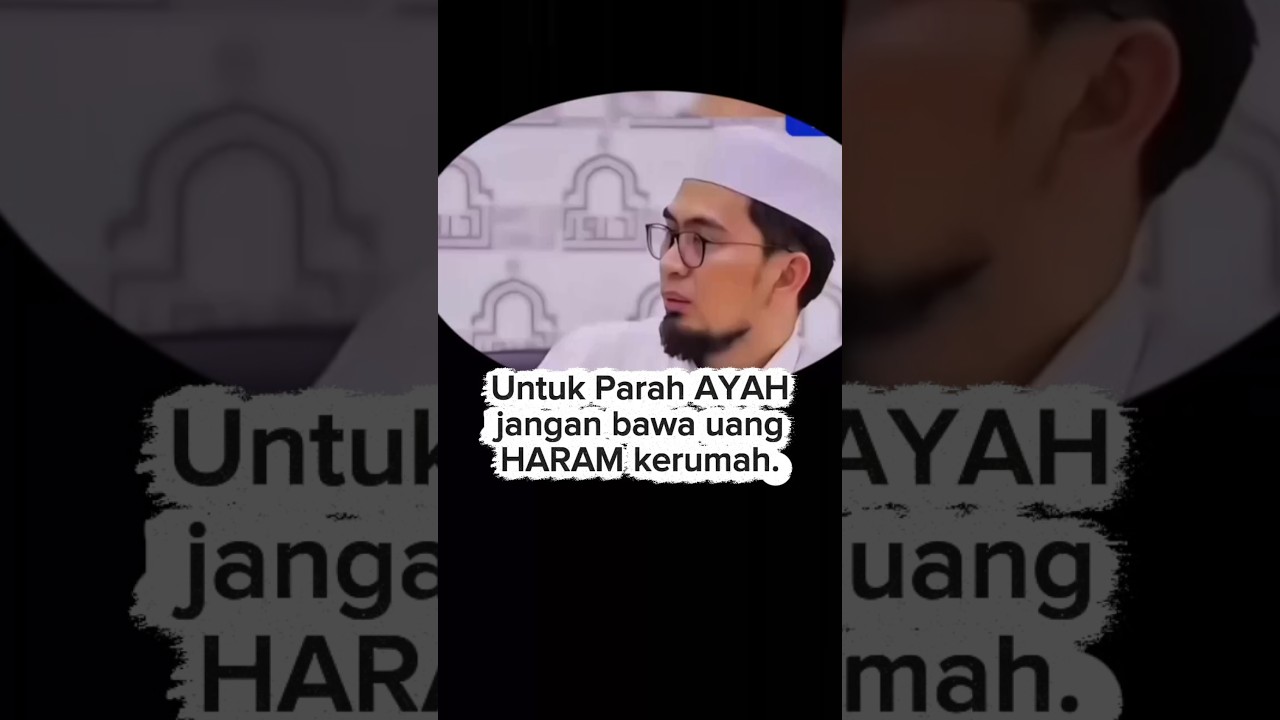 Jangan bawa uang haram kerumah. 