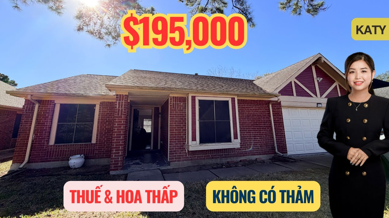 T132 - Nhà KATY giá cực hot $195,000 ✨ Không có thảm ⚡️Thuế & HOA thấp 🌟