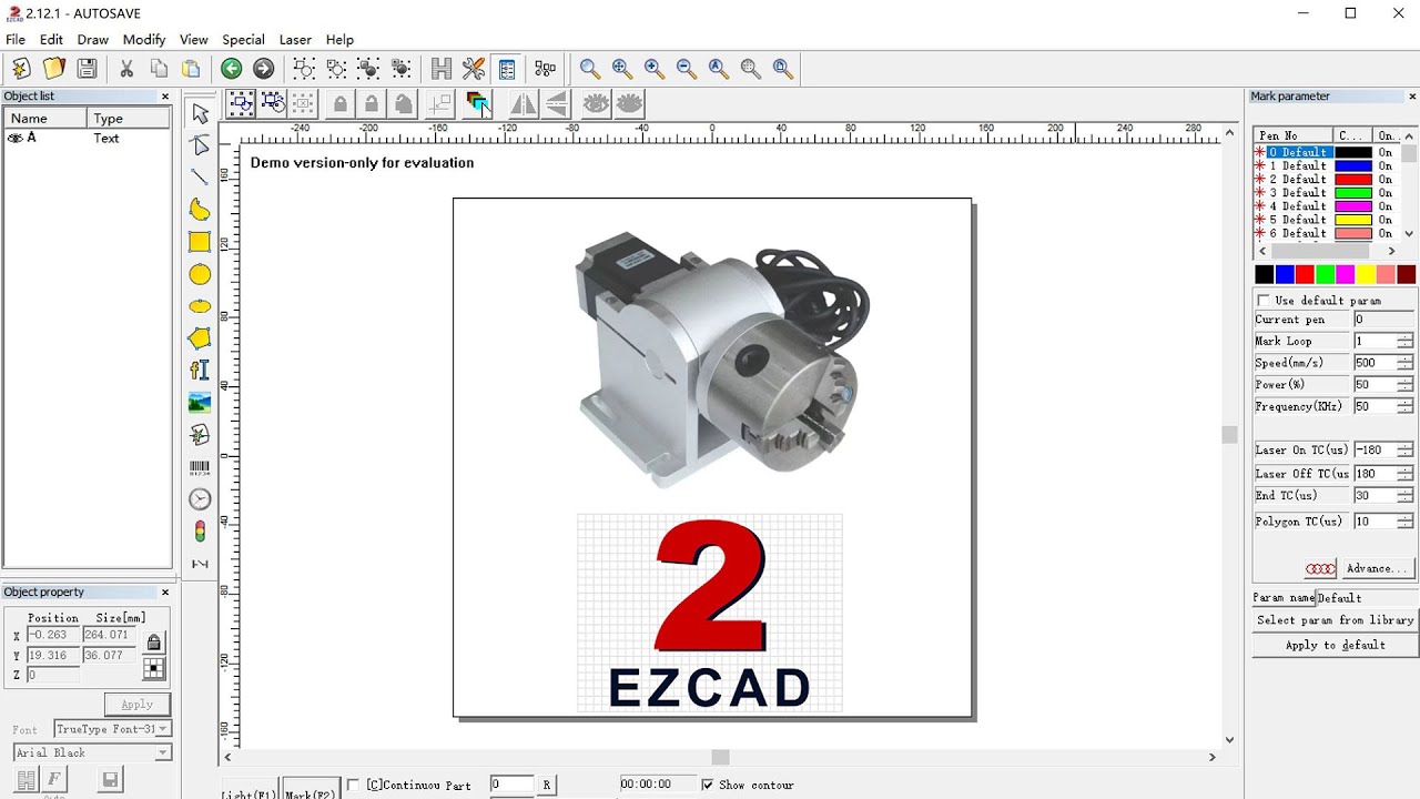 How to use rotary axis in EZCAD2 software?