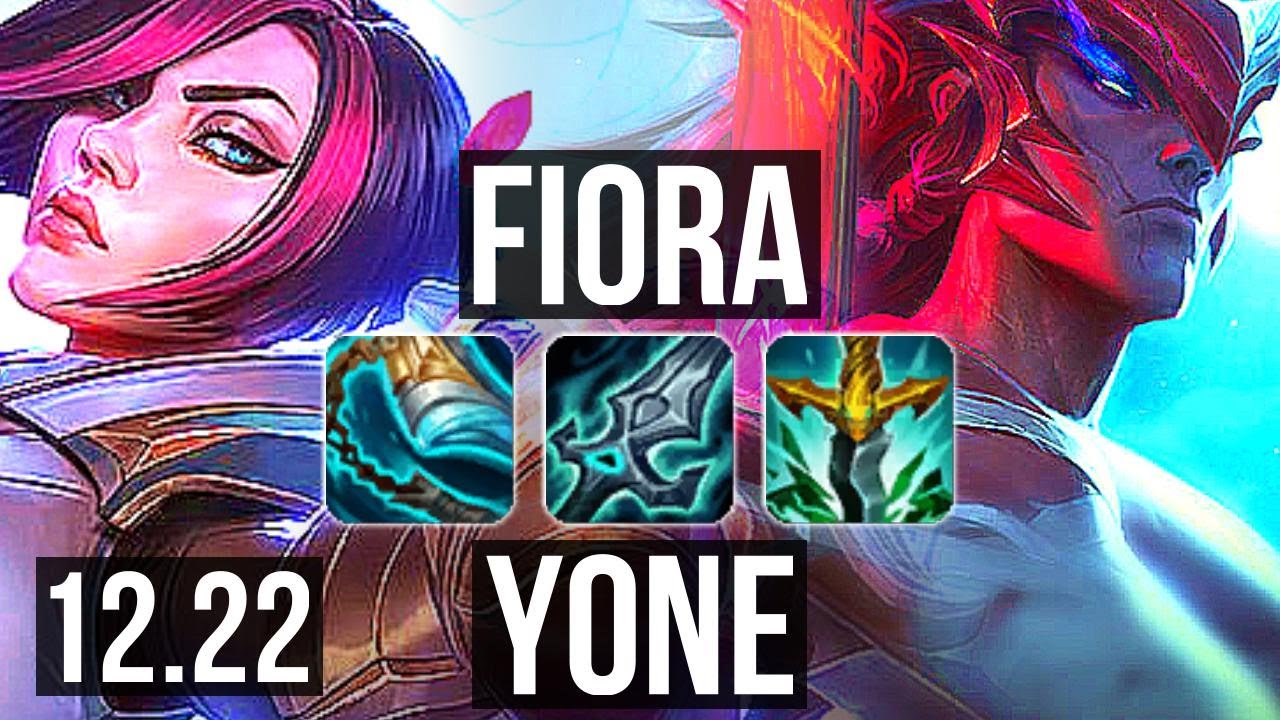 FIORA vs YONE (MID) | Rank 5 Fiora, 7 solo kills, 1200+ games, 1.3M mastery | EUW Challenger | 12.22