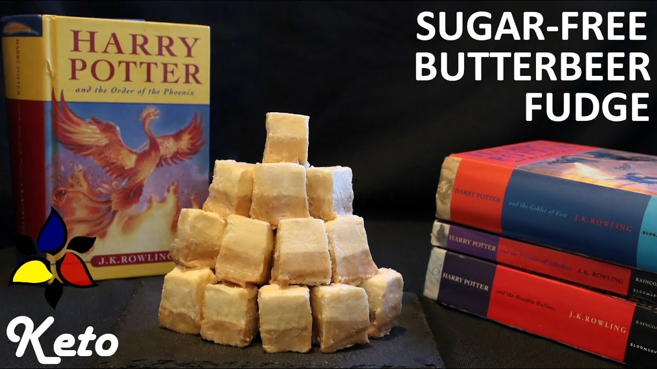 Sugar-free Butterbeer Fudge Recipe, Keto Fudge, Harry Potter Fudge
