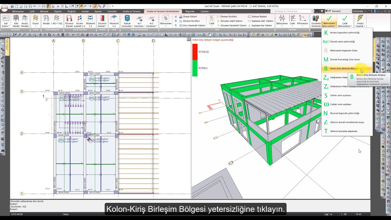 ideCAD Statik | Yetersizlikleri Giderin - ideCAD Yapı Bilgi Modellemesi