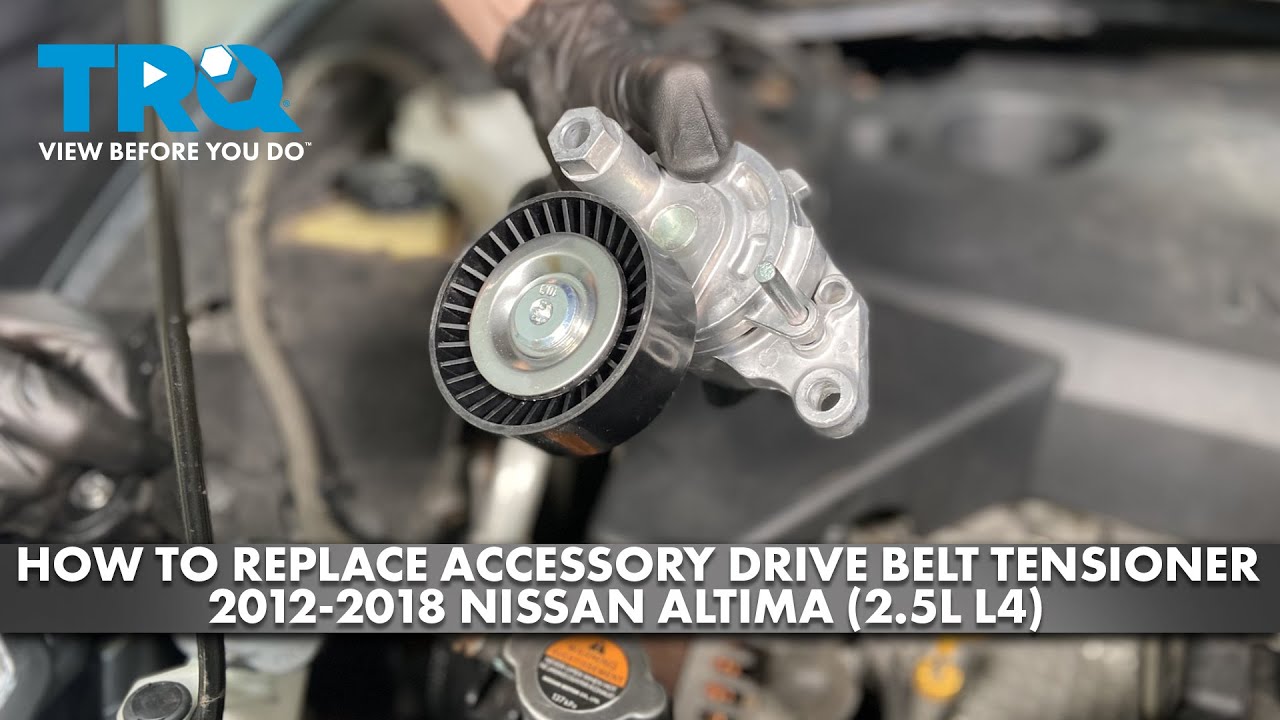 Как заменить натяжитель ремня привода вспомогательных агрегатов на Nissan Altima (2.5L L4) 2012-2...