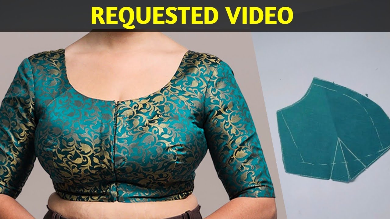 Requested Video 📢 40 Size Single Katori Blouse Cutting | सिम्पल कटोरी ब्लाउज कटिंग Full Tutorial