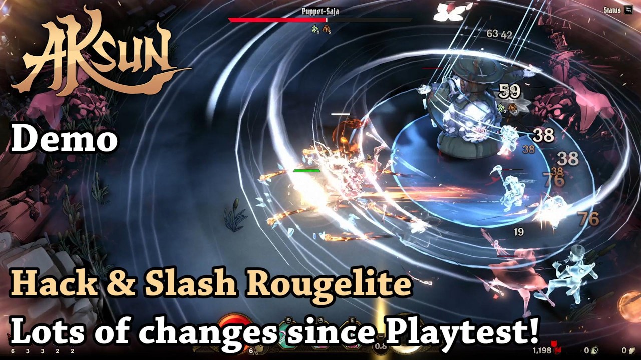 Hack & Slash Roguelite Lots of changes since Playtest! - Let's Try Aksun [Demo]