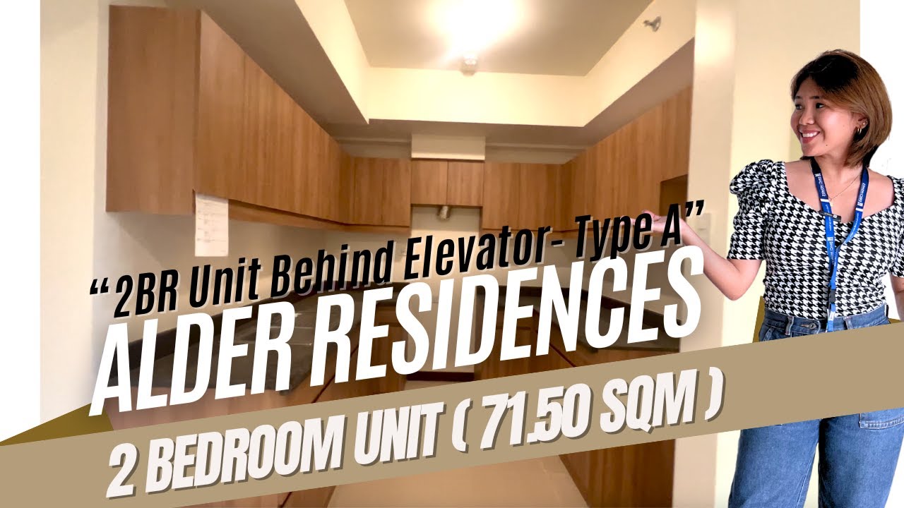 DMCI HOMES : Alder Residences ( 2 Bedroom ( Type- A : 71.50 SQM ) : Unit Behind Elevator )