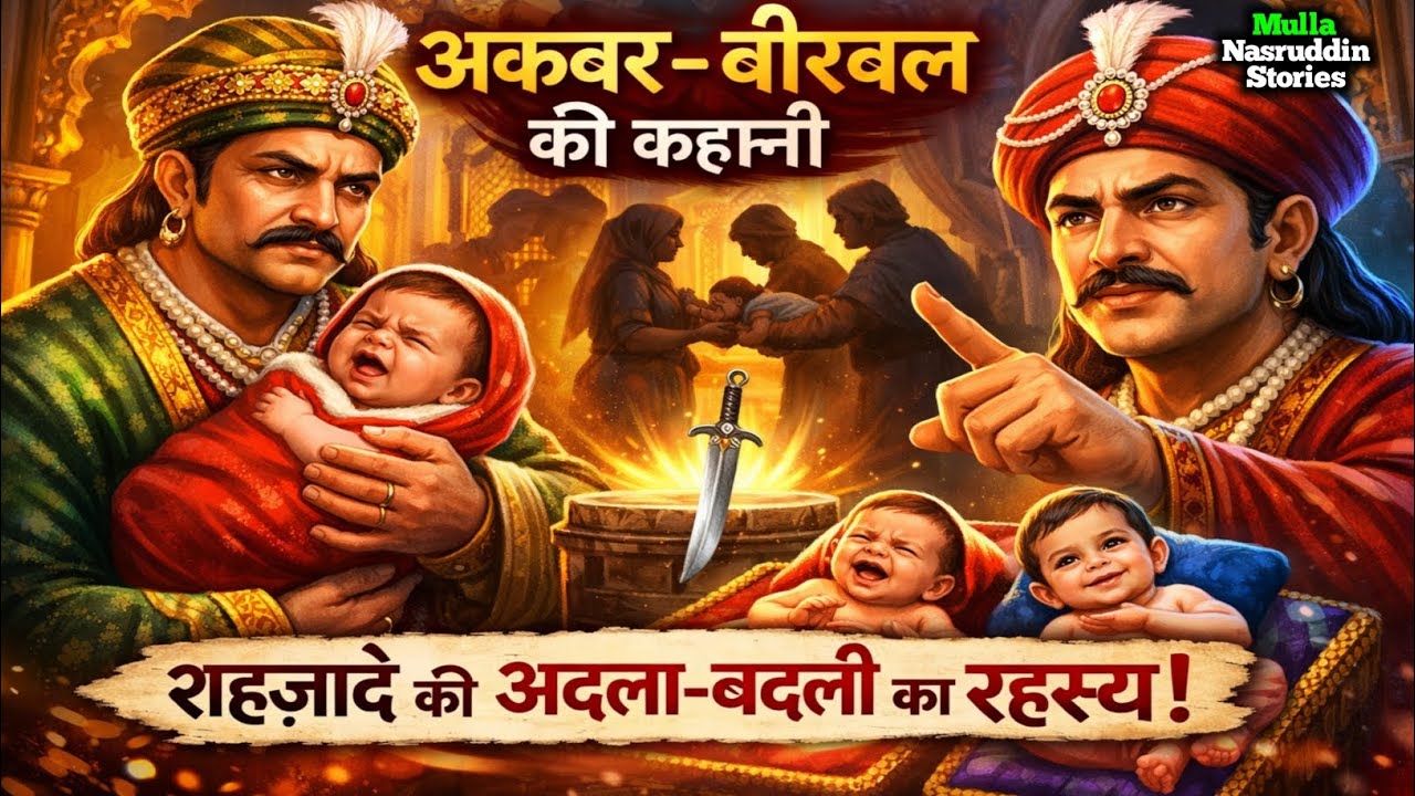 शहजादे की अदला बदली का रहस्य, अकबर बीरबल कि कहानी, Akbar Birbal ki kahaniya, Stories of Akbar Birbal