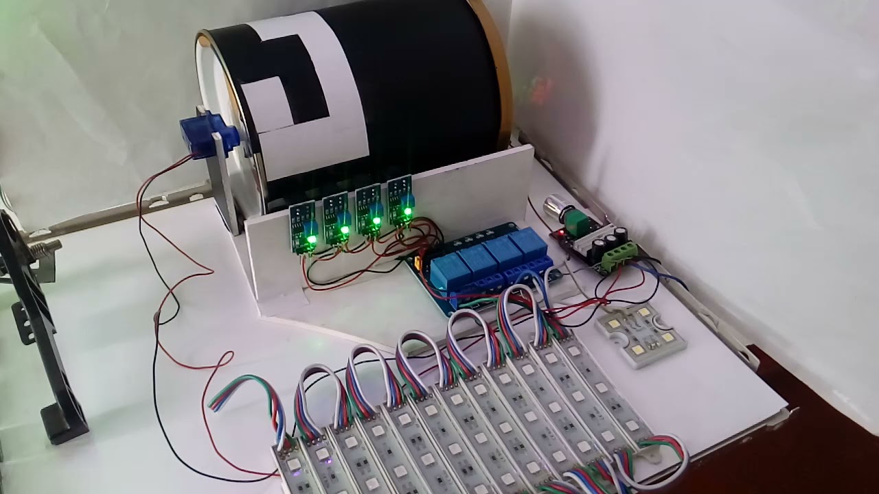 RGB+Spot Light Control Flasher Drum for Rotation lantern