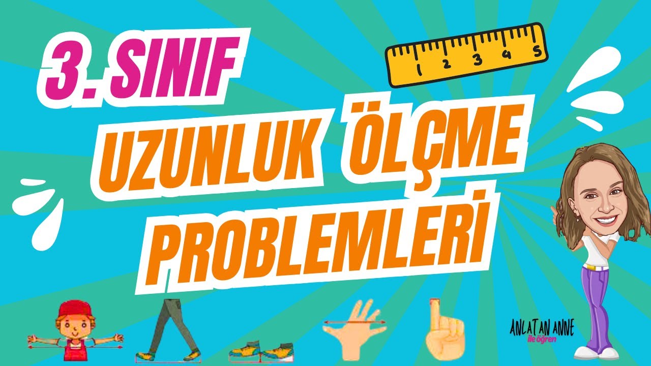 3. Sınıf - Uzunluk Ölçme Problemleri (Konu Tekrarı - Örnek Problemler) #problemler #matematik
