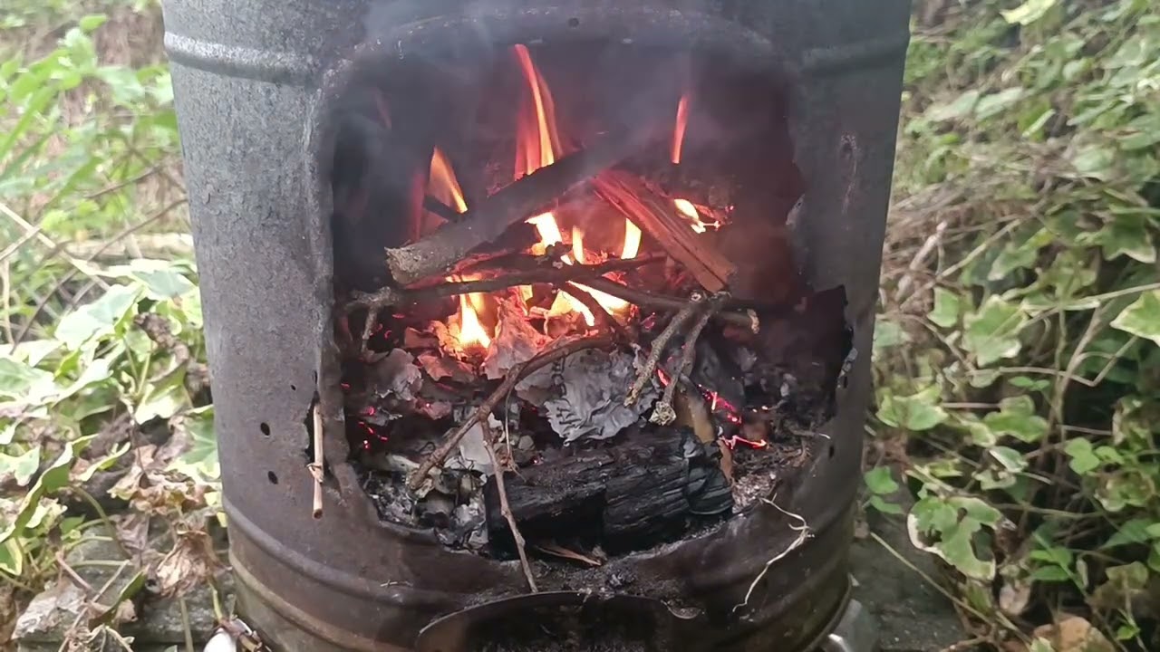 Cook rice on a wood stove.