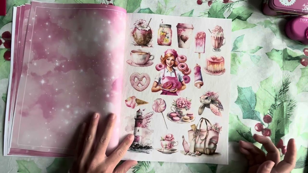 Cut and Collage Pink Lover Ephemera by Kate Curry Flip Through