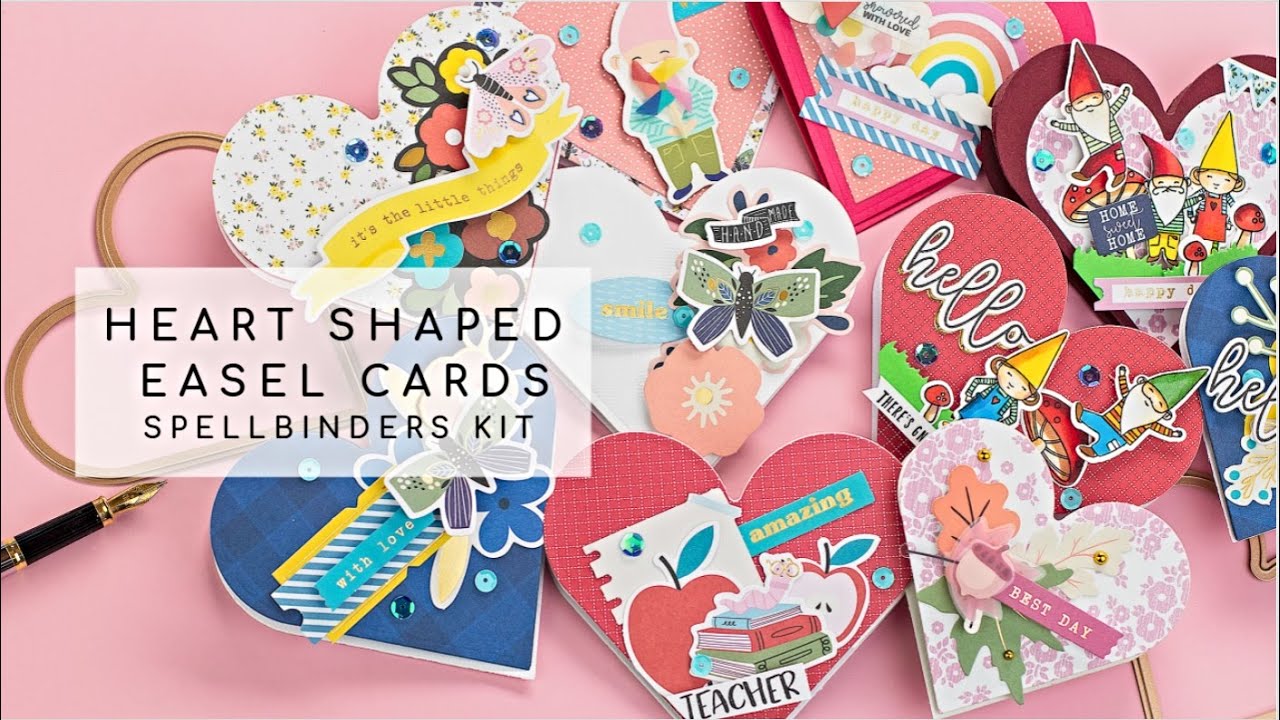 10 DIY HEART EASEL CARDS 1 KIT Spellbinders Kit September 2020
