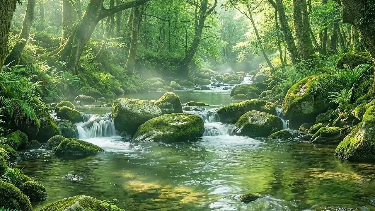 Nature Relaxation 🌿 Bird Chirping, Beautiful Stream Sounds, Calming Forest, Reduce Stress, Insomnia