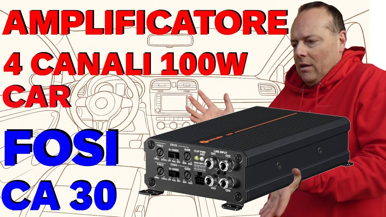 FOSI CA30 AMPLIFICATORE CAR 4 x 100W IN CLASSE D @fosiaudio